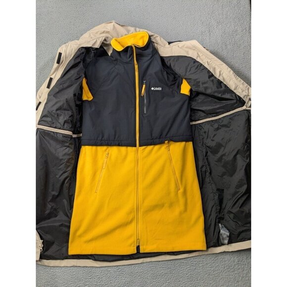 Columbia Ballistic Ridge Long Jacket Womens Medium Coat 3 in 1 Beige Hooded - Picture 12 of 16